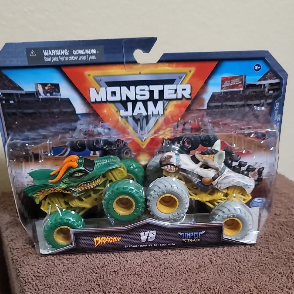 Monster Jam Dragon vs. Zombie Toy Trucks
